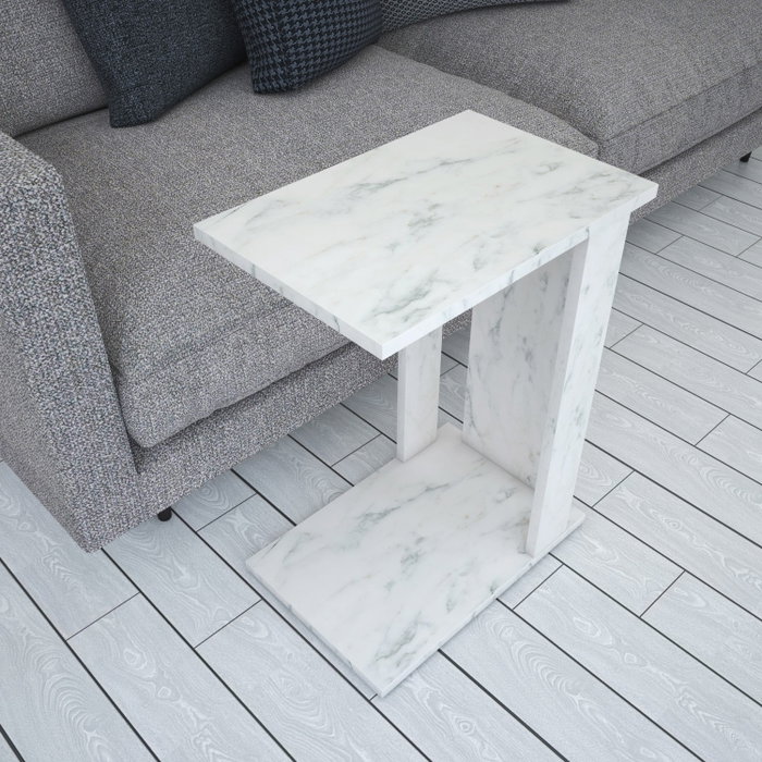 Hanah Home Mesa Auxiliar Pasific C Blanco y Negro 30x43x61cm Tablero Melamina 18mm
